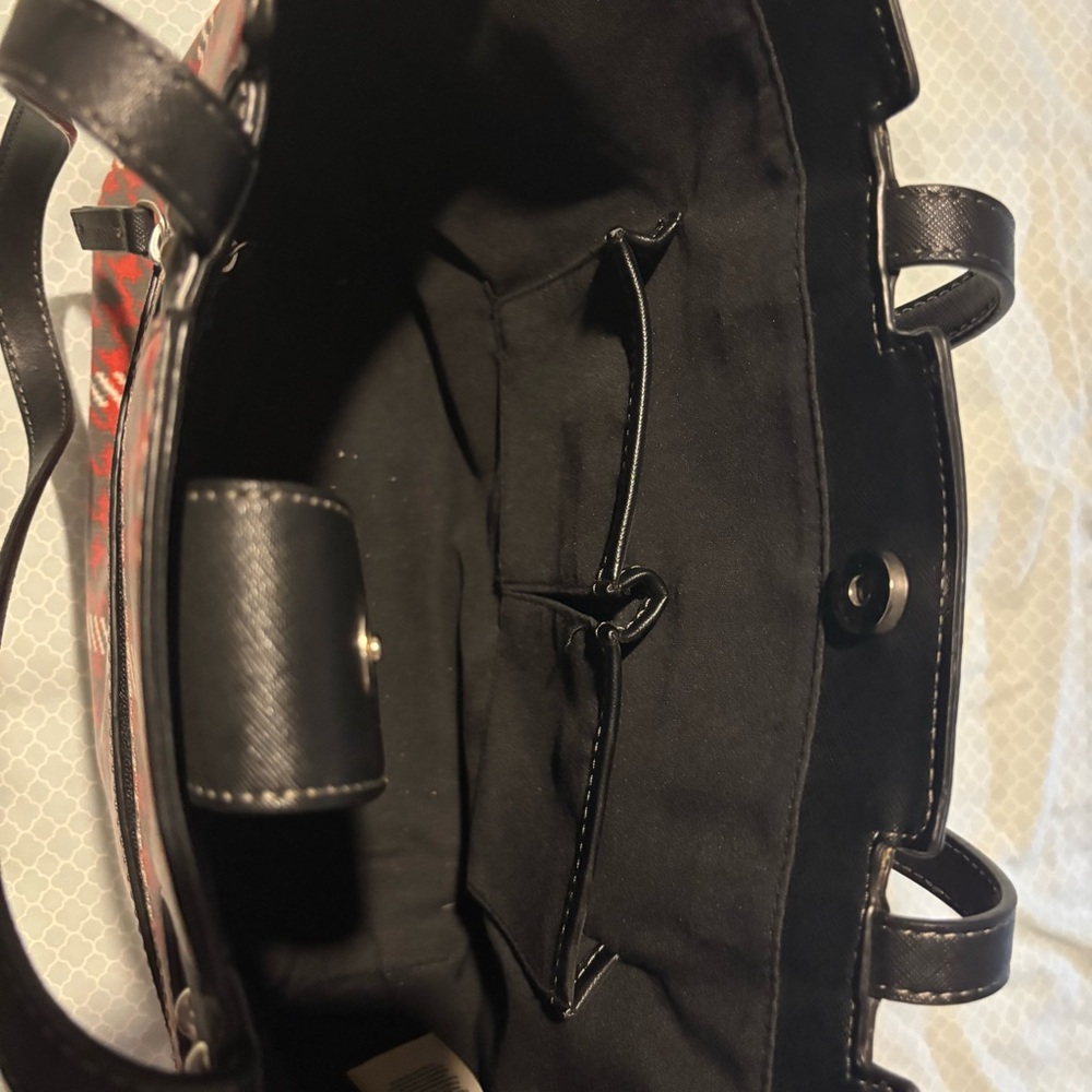 Champs Classic Red and Black Checkered Tote - Picture 6 of 11